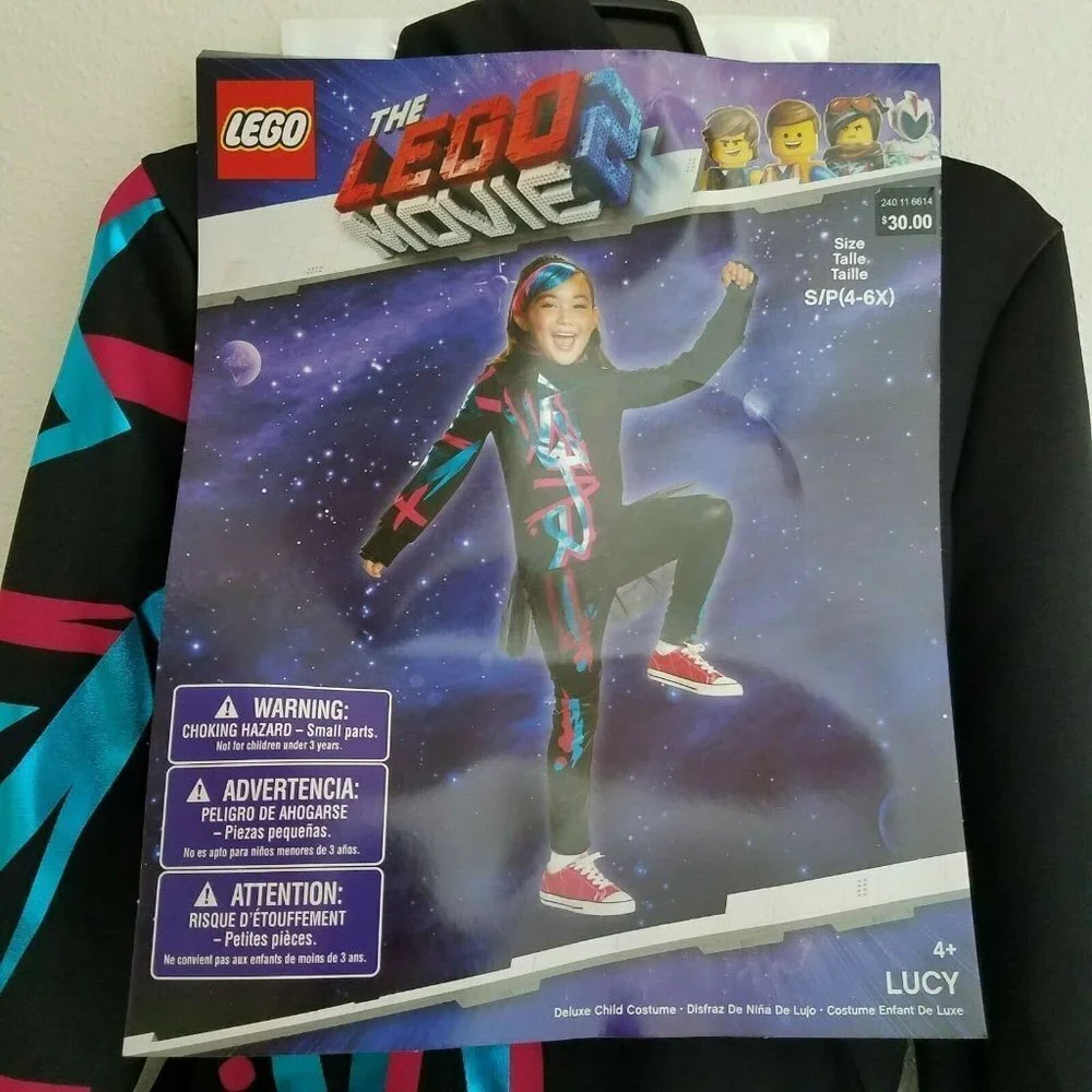 NEW Lucy Wyldstyle Lego Movie Halloween Costume Cosplay Small 4-6X